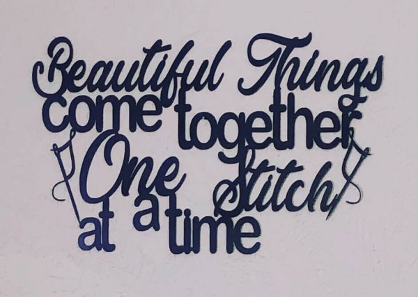 Beautiful things come together one stitch at a time